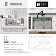 preview thumbnail 3 of 14, STYLISH 28 inch Stainless Steel 16G 60/40 Double Bowl Workstation Kitchen Sink - 28" x 19" x 10"