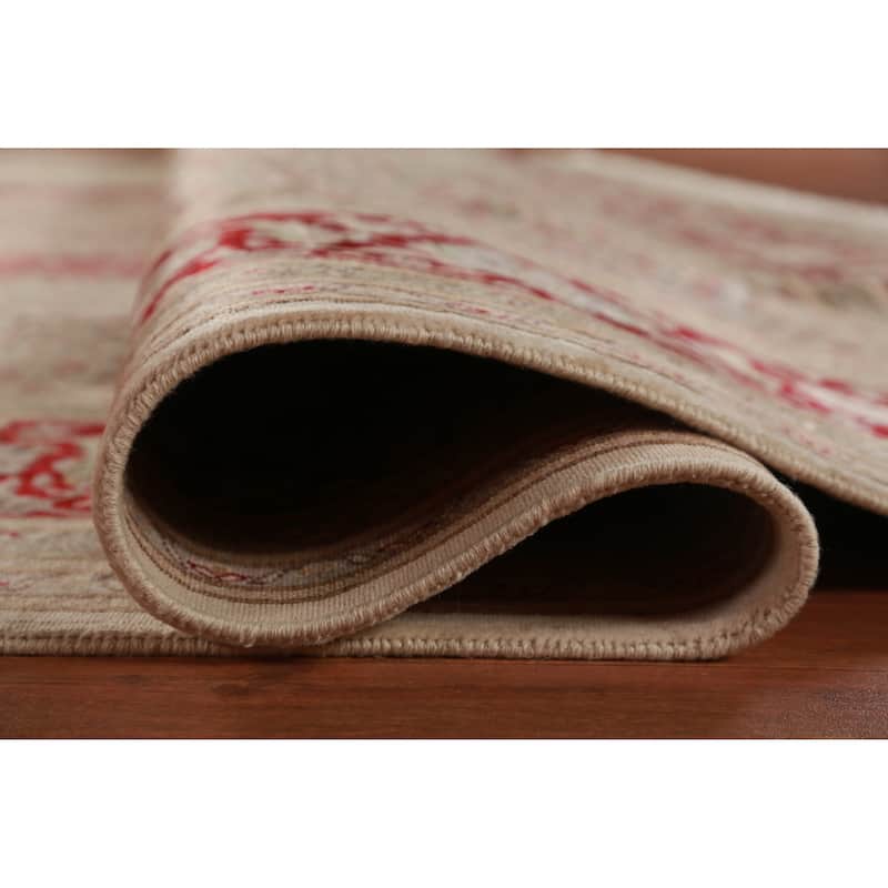 Medallion Tabriz Mahi Oriental Large Rug Handmade Wool Carpet - 10'2"x 14'3"