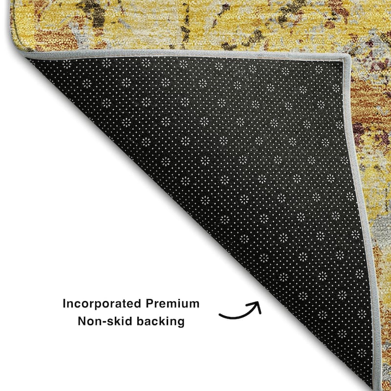Premium Washable Super Soft Trellis Distressed Mayfield Rug