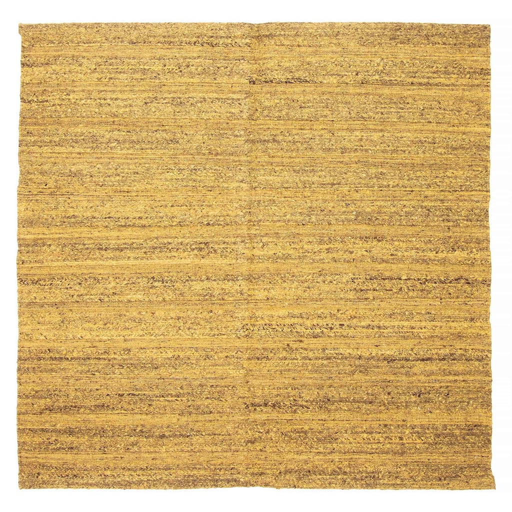 ECARPETGALLERY Flat-Weave Natural Olive Wool Tapestry Kilim - 6'4 x 6'6