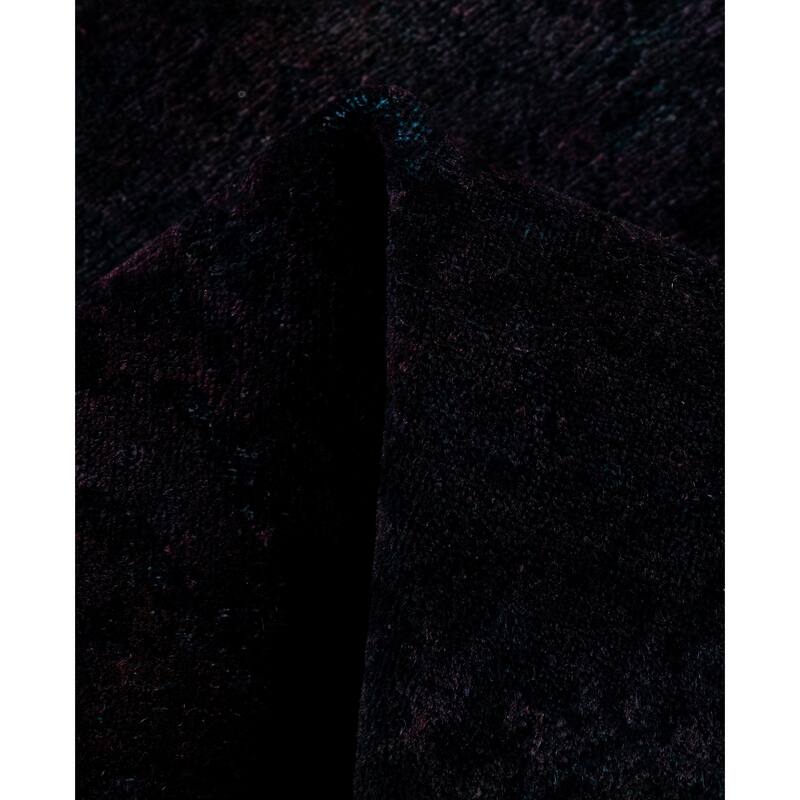 Overdyed One-of-a-Kind Hand-Knotted Area Rug - Black - 2' 7" x 7' 10"