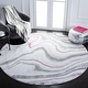 preview thumbnail 94 of 98, SAFAVIEH Craft Clytie Modern Abstract Marble Pattern Rug 6'7" Round - Grey/Wine - Round