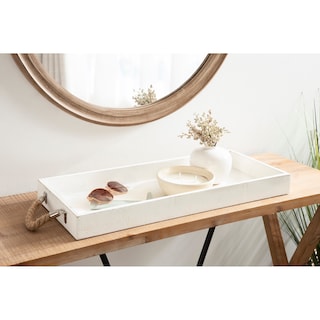 Kate and Laurel Bayville Wooden Decorative Tray