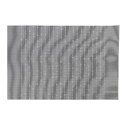 Vinyl Cotton Placemat Pinstripe Gray - Set of 12