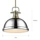 preview thumbnail 4 of 11, Duncan 1-light Hanging Dome Pendant with Rod