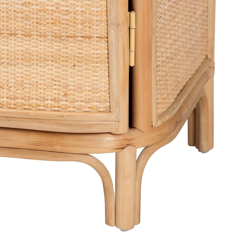 Kiara Bohemian Natural Rattan Nightstand