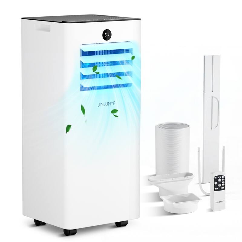 Compact 10000 BTU Portable AC Unit with Dehumidifier & Fan, Sleep Mode, Quiet Operation