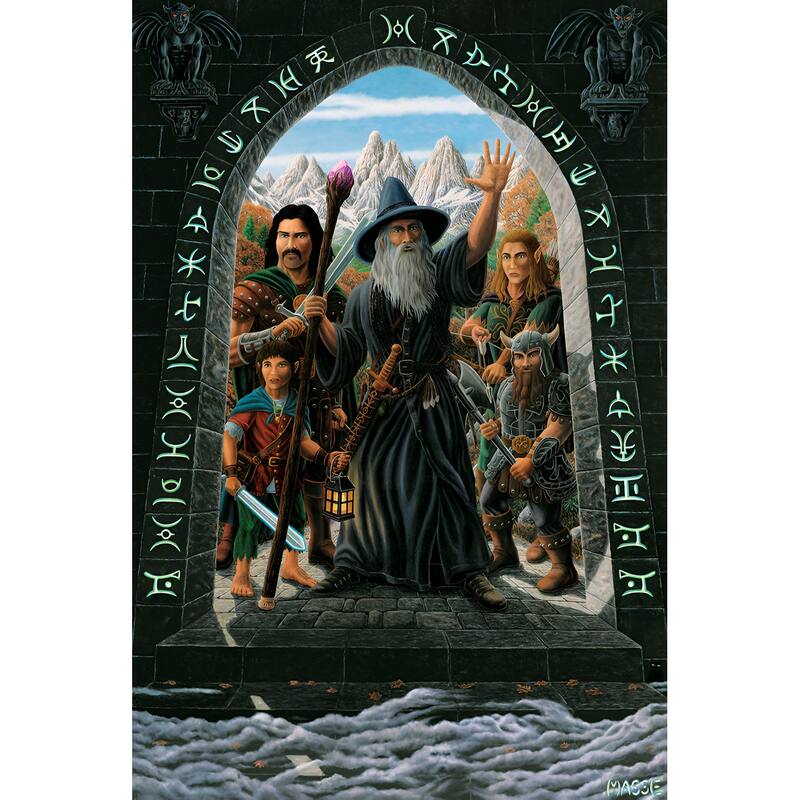 The Fellowship Lord of the Rings Art Poster - 24 x 36 Inch