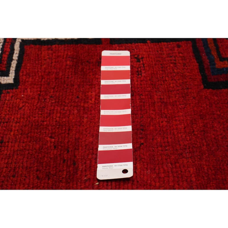 ECARPETGALLERY Hand-knotted Melis Vintage Red Wool Rug - 3'5 x 13'3