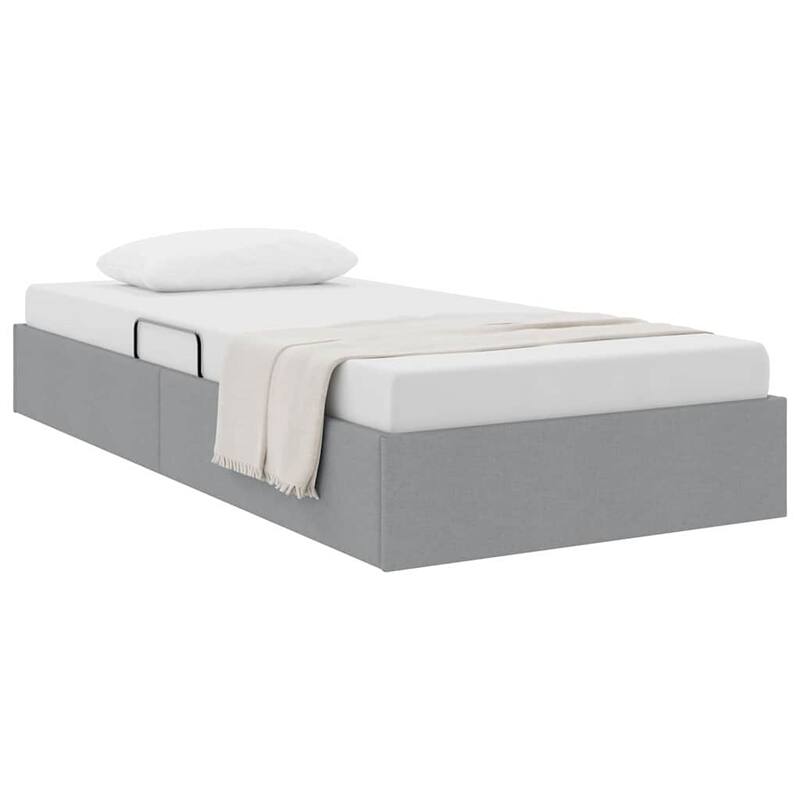 vidaXL Storage Bed with Mattress in Fabric