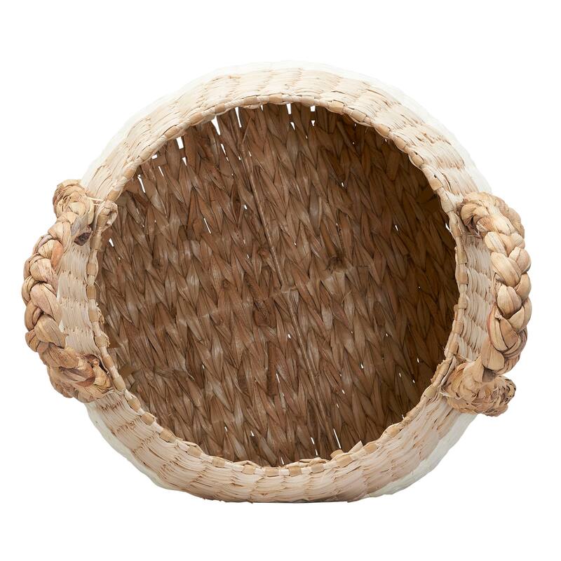 Household Essentials Cattail and Paper Terra Basket - 13.8"L x 13.8"W x 13.8"H