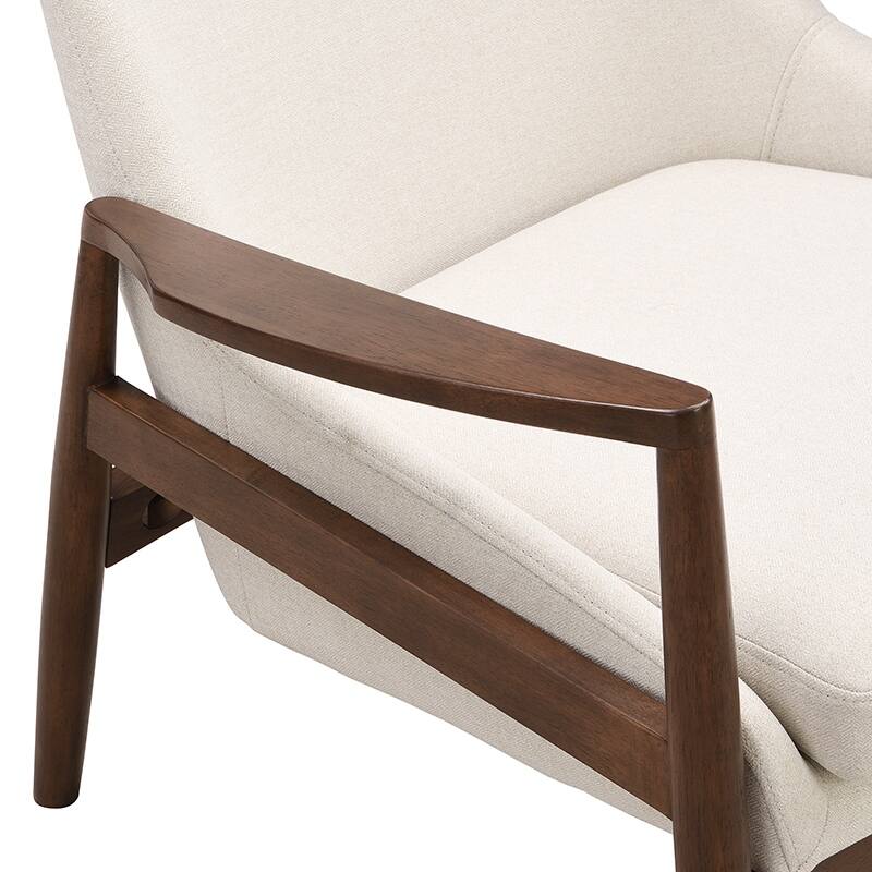 Sherpa Fabric Accent Chair with Solid Wood Frame, Upholstered & Comfortable for Living Room - 26.25" D x 27.5" W x 32.25" H