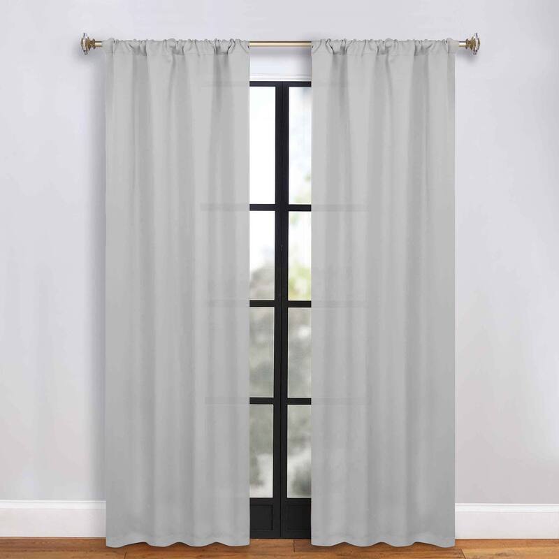Superior Solid Machine Washable Room Darkening Semi-Blackout Curtains, Set of 2