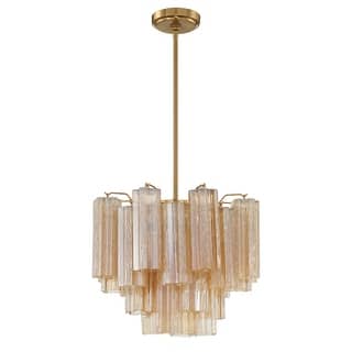 Addis 4 Light Aged Brass Chandelier - 17.75"W x 13.75"H x 17.75"D