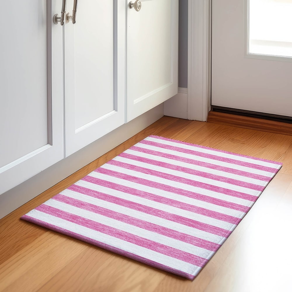Premium Washable Super Soft Cabana Stripe Mayfield Rug
