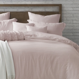 Swift Home Pre-washed Premium Crinkle Microfiber Duvet Set Stylish Wrinkle Look (Comforter Not Included)