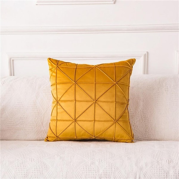 Velvet Square Throw Pillow Covers Solid Color Cushion Cases with Soft Touch