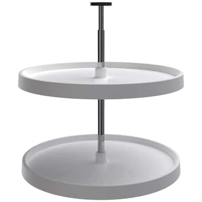 Rev-A-Shelf Value Line 24 Inch Full Circle 2 Shelf Lazy Susan Set with
