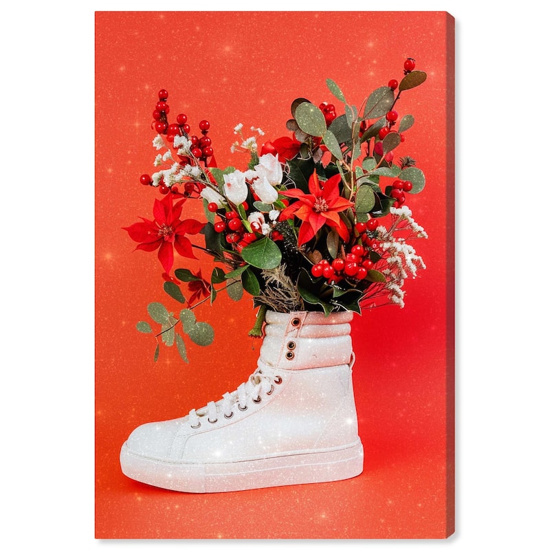 Christmas Sneaker Canvas by Art Remedy, Gallery Wrapped - 16" x 24"