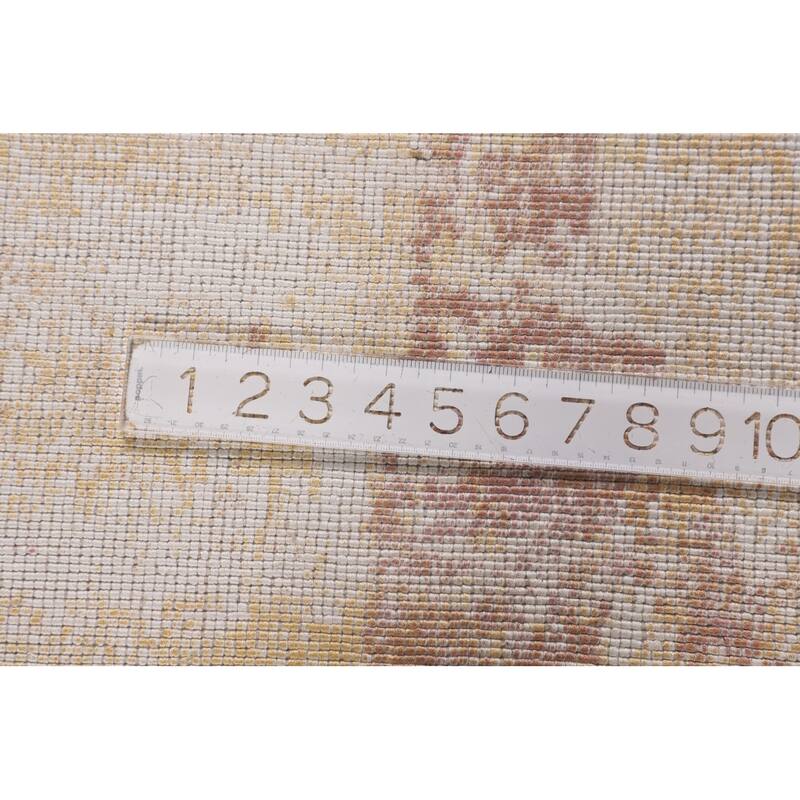 All-Over Contemporary Abstract Area Rug Hand-Knotted Wool Carpet - 9'0" X 12'0"