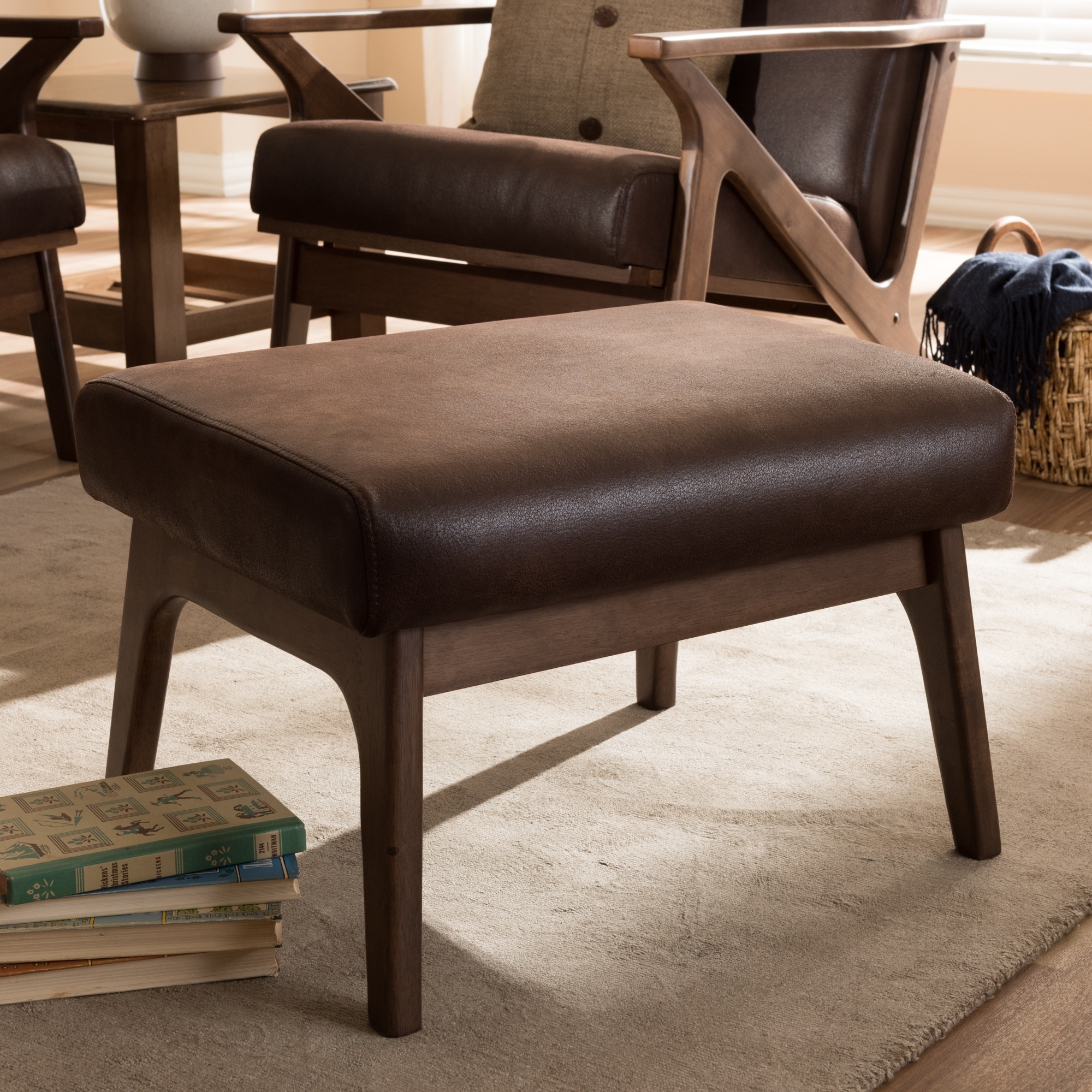 Mid-Century Ottoman by Baxton Studio