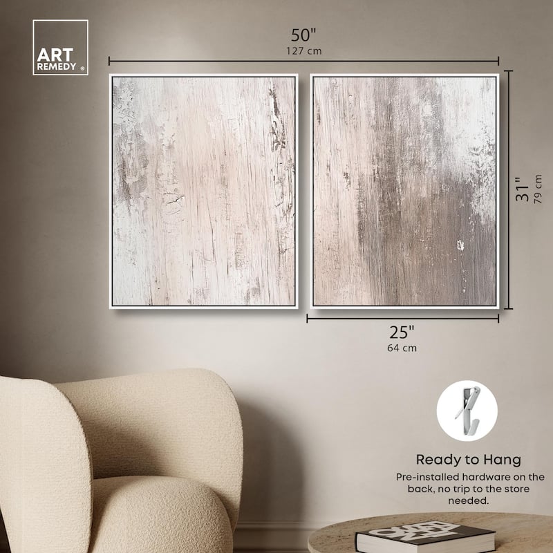 Striated Texture IV Canvas Set of 2 by Art Remedy