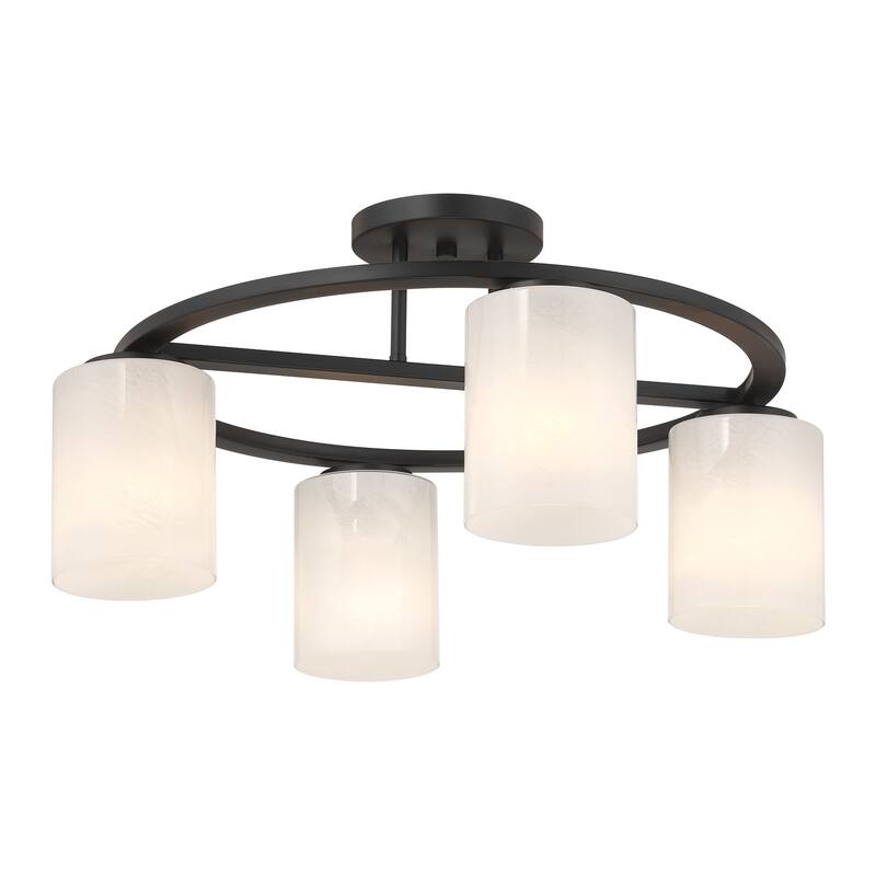 Savoy House 6-4693-4 Herron 4 Light 24" Wide LED Semi-Flush Ceiling