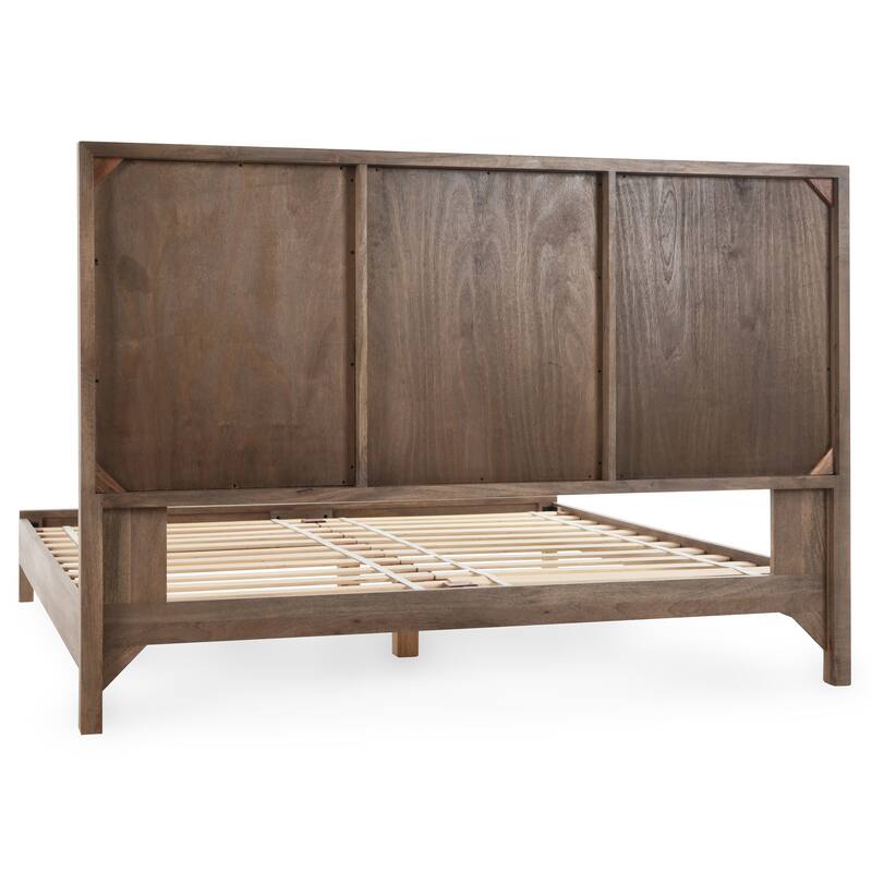 Classic Home Jensen Mango Wood Bed in Light Brown