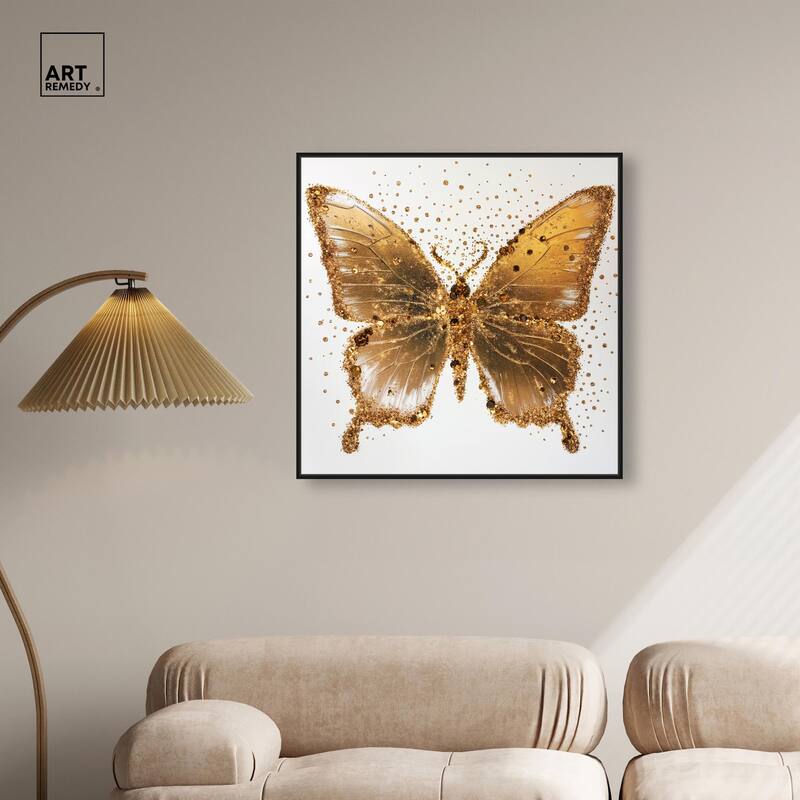 Lemon Glow Wings Canvas by Art Remedy