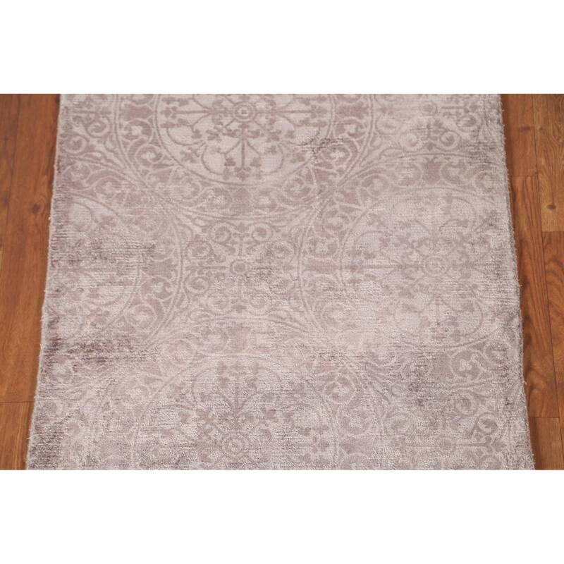 All-Over Geometric Modern Oriental Accent Rug Handmade Wool Carpet - 2'3"x 4'2"