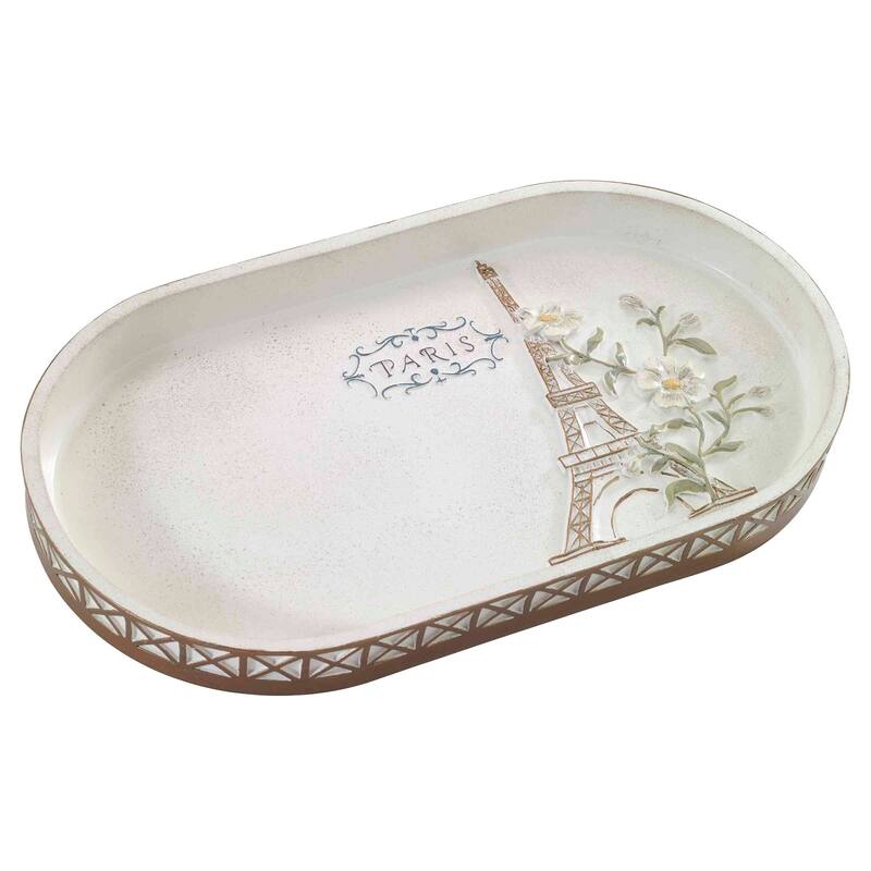 Avanti Linens Paris Botanique Tray - White