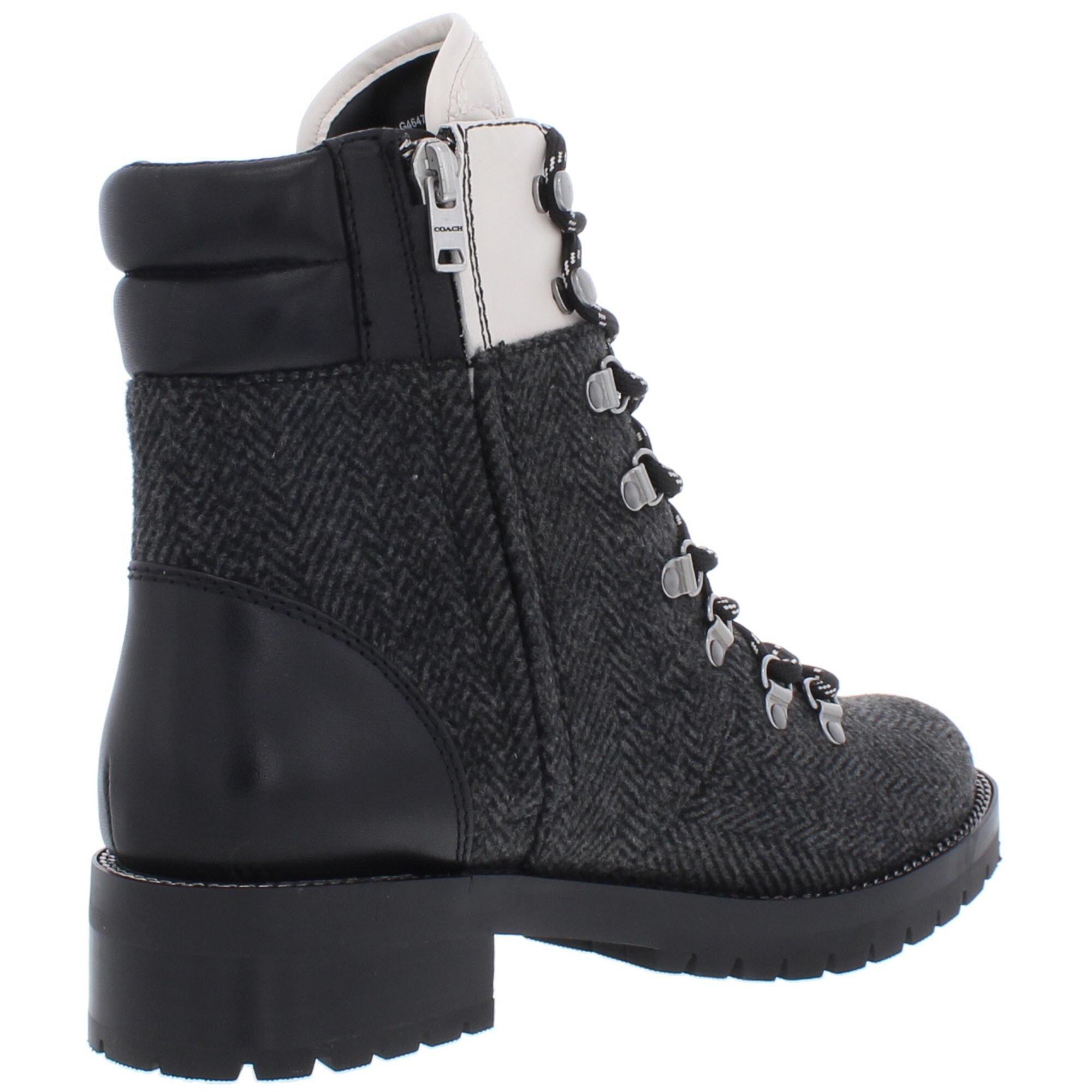 coach combat boots womens