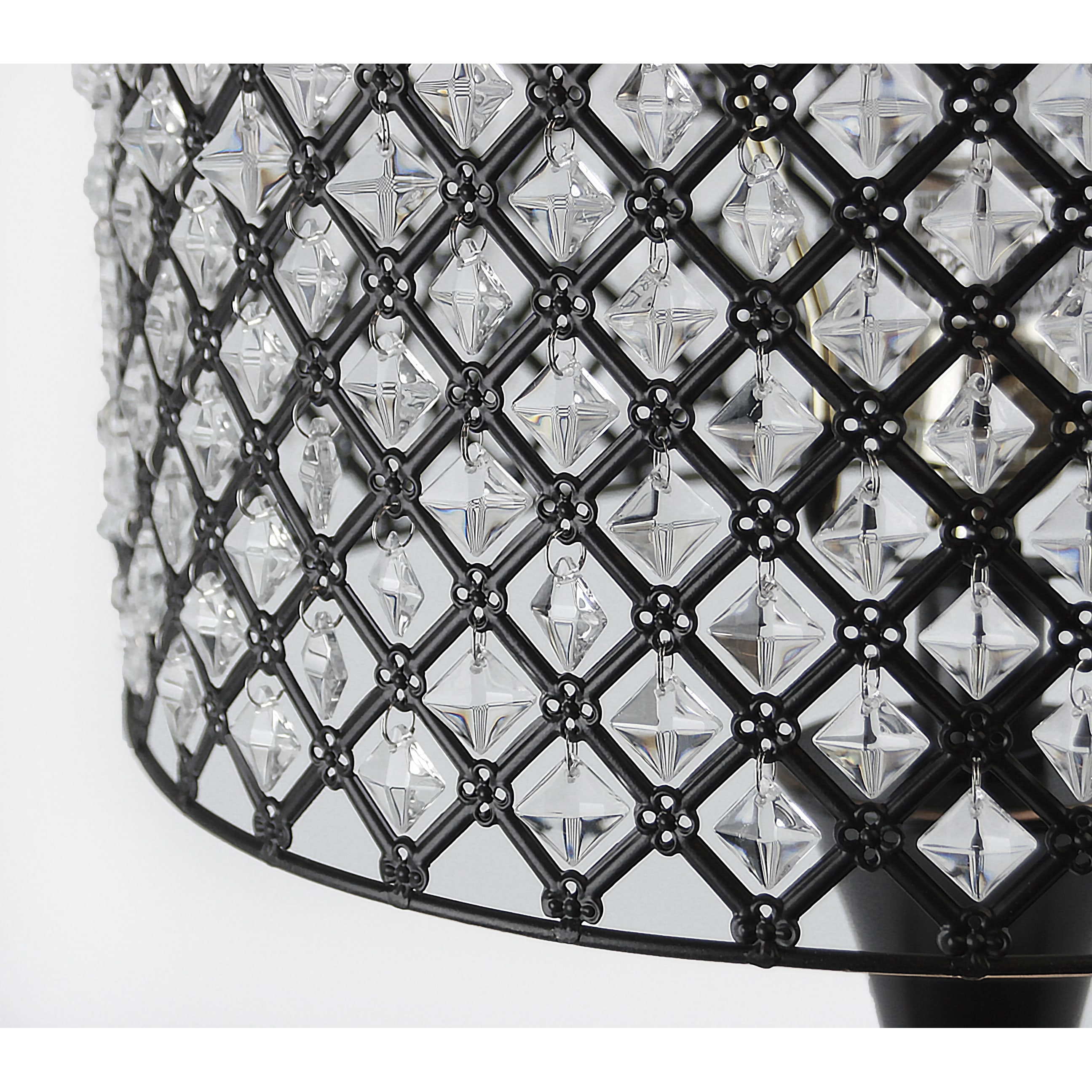 Silver Orchid Crystal Bling Shade 27.5 inch Table Lamp Bed Bath