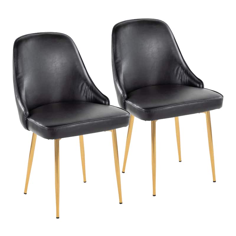 Silver Orchid Naldi Faux Leather Dining Chair - Set of 2