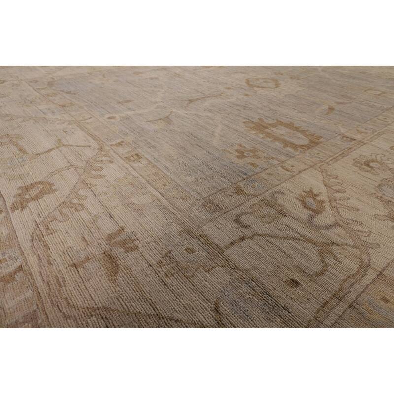 Oushak Vegetable Dye Area Rug Handmade Wool Carpet - 8'3" x 9'9"