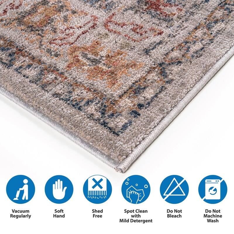 Vintage Medallion Woven Area Rug - 8'x10'