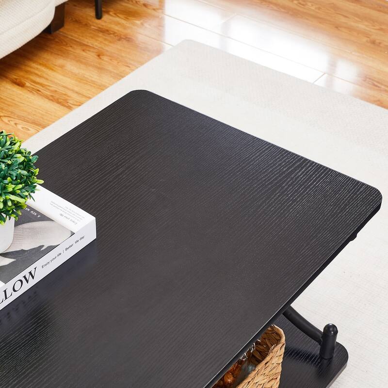 Javlergo Modern 3 Piece Coffee Table Set for Living Room Includes Wood Coffee Table and End Table Set