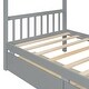 preview thumbnail 69 of 72, Creativity House Bed Twin Size Frame with 2 Wood Drawers for Boys Girls, Wood Platform Bed with Roof No Box Spring Needed