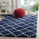 preview thumbnail 3 of 120, SAFAVIEH Hudson Shag Vitchka Glam Trellis 2-inch Area Rug 10' x 14' - Navy/Ivory