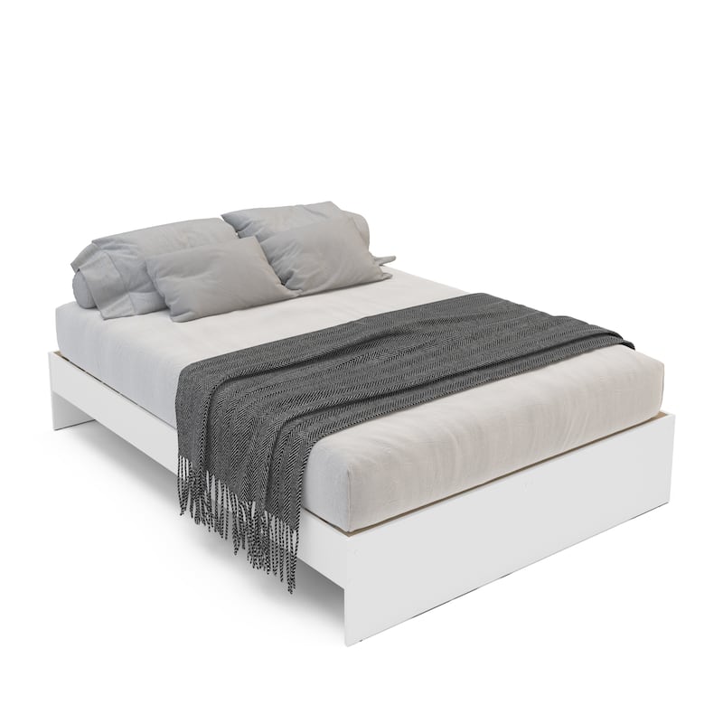 Polifurniture Madison Platform Bed with Bookcase Headboard