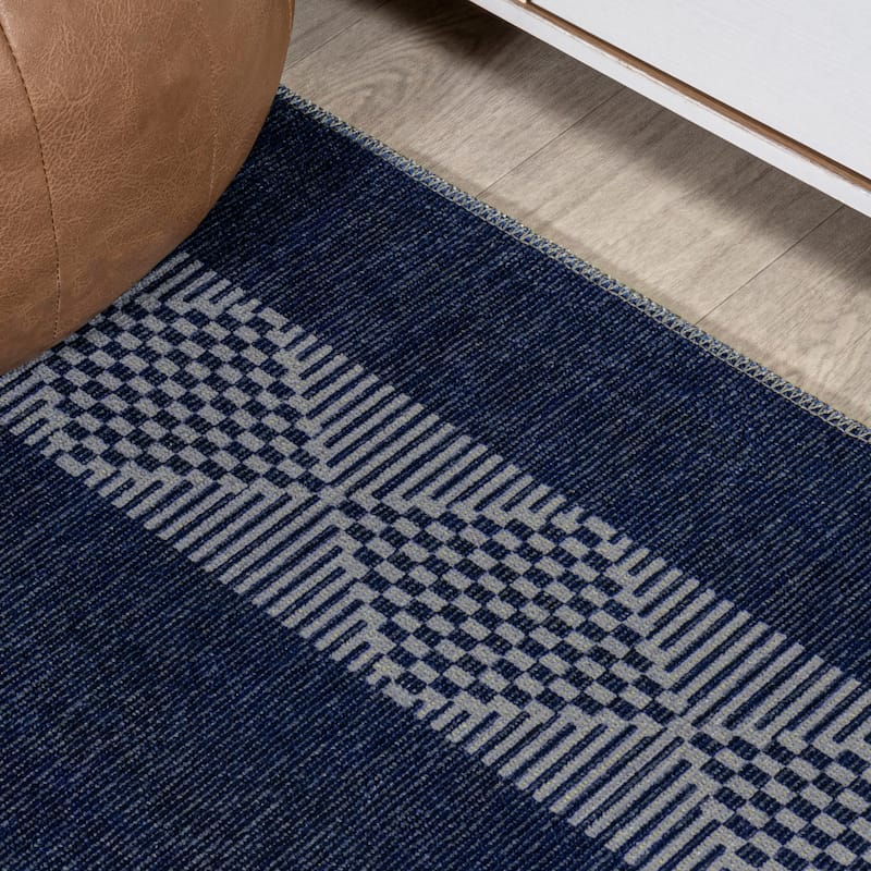 JONATHAN Y Bande Bohemian Medallion Textured Weave Machine Washable Area Rug