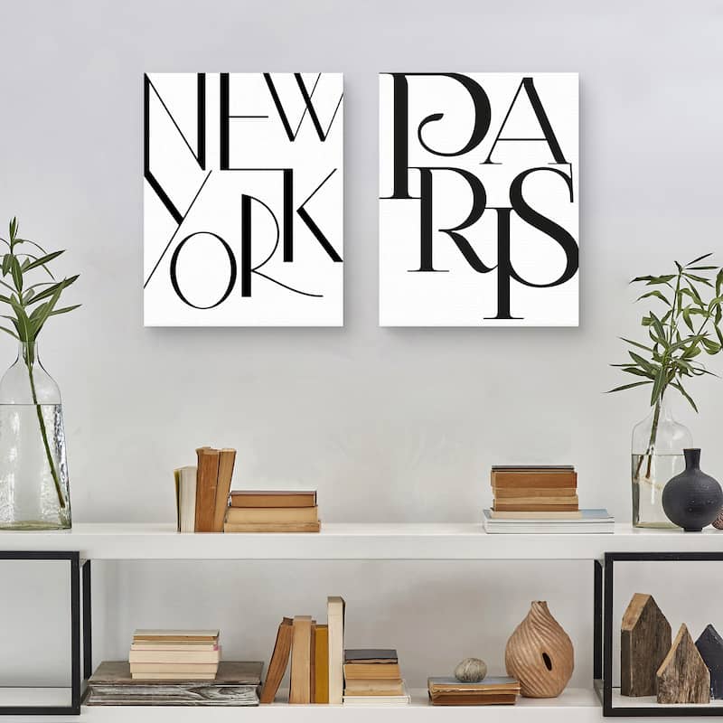 New York & Paris by Joni Whyte Canvas Art Prints