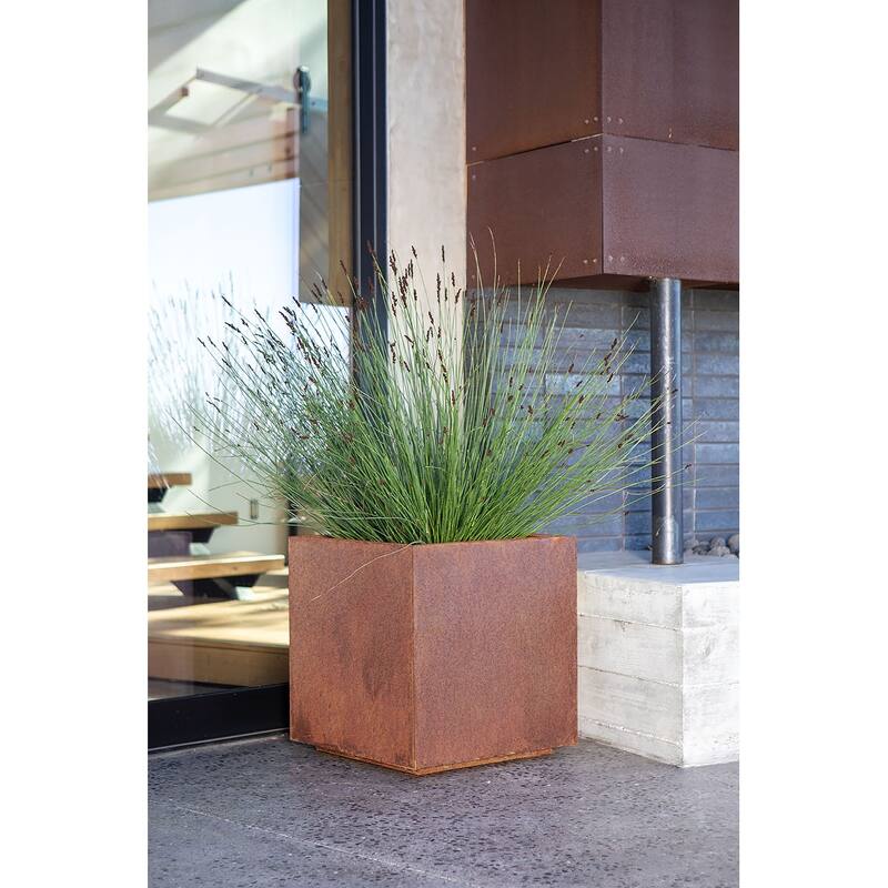 Veradek Corten Steel Series Cube Planter