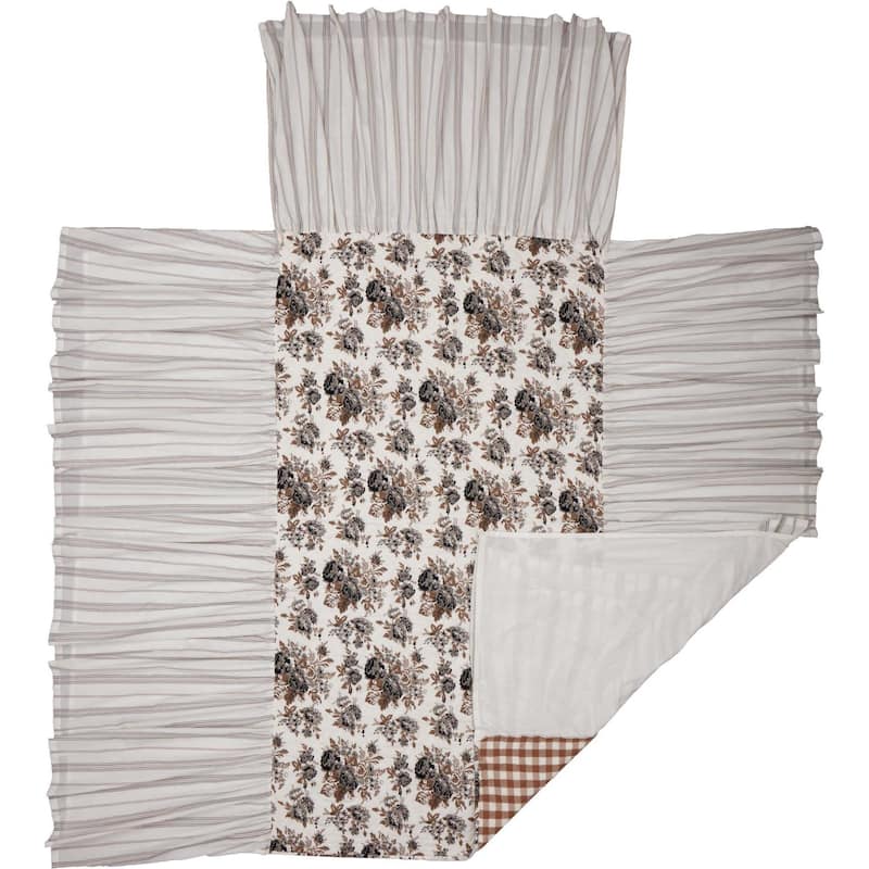 Annie Floral Coverlet- Blue or Portabella