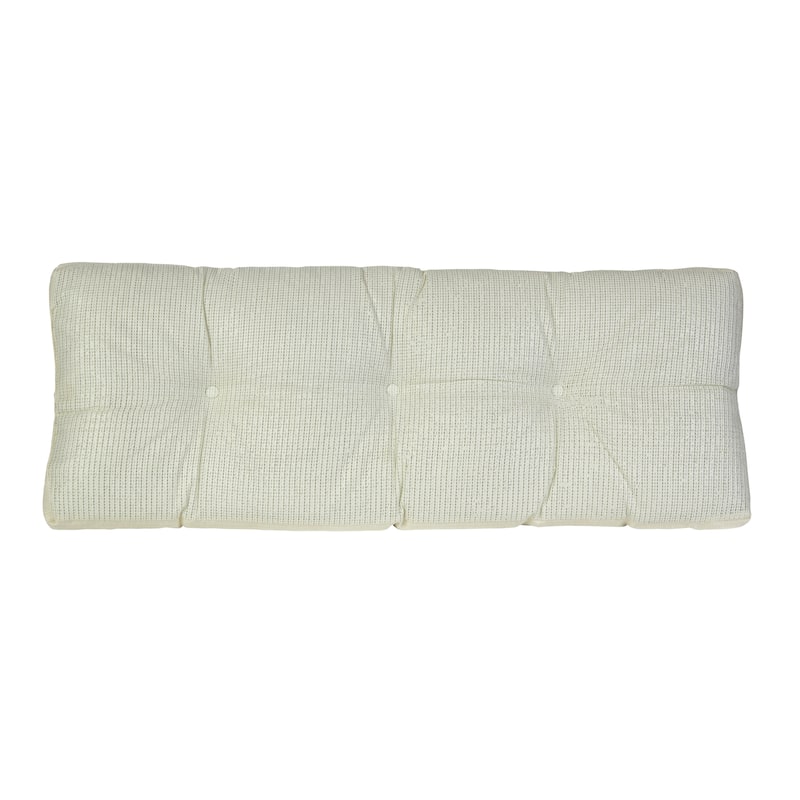 Klear Vu Tufted Omega Universal Bench Cushion - 43 x 14 x 3 - Ivory