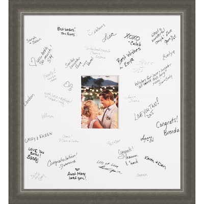 Domus Signature Mat Picture Frame - Autograph Photo Frame Guest Book Alternative for Weddings, Graduations, or Retirement