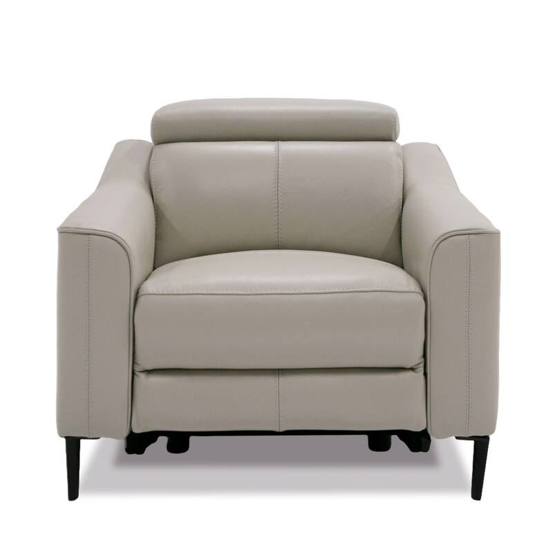 Divani Casa Eden Modern Grey Leather Armchair