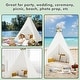 preview thumbnail 7 of 8, Costway 85'' Height 5 Sides Huge Lace Play Tent for Kids Adult Wedding - 80.5" x 75" x 85"(L x W x H)
