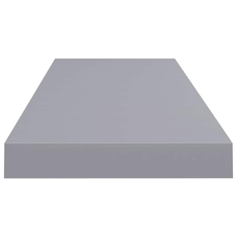 Zyno Wall Shelf Set of 4, Matte Gray MDF Body, Modern Design 32 Inch