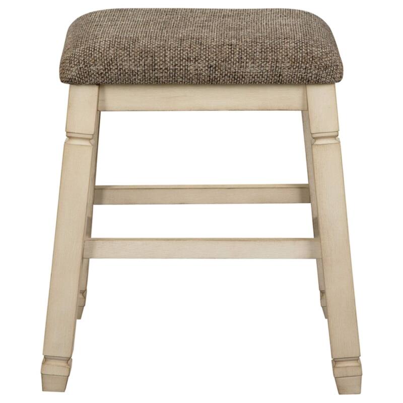 Bolanburg Farmhouse 24" Counter Height Upholstered Barstool, 2 Count, Whitewash